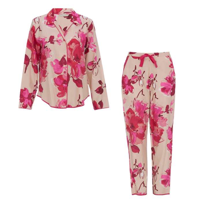 Aria Peach Floral Pyjama Set