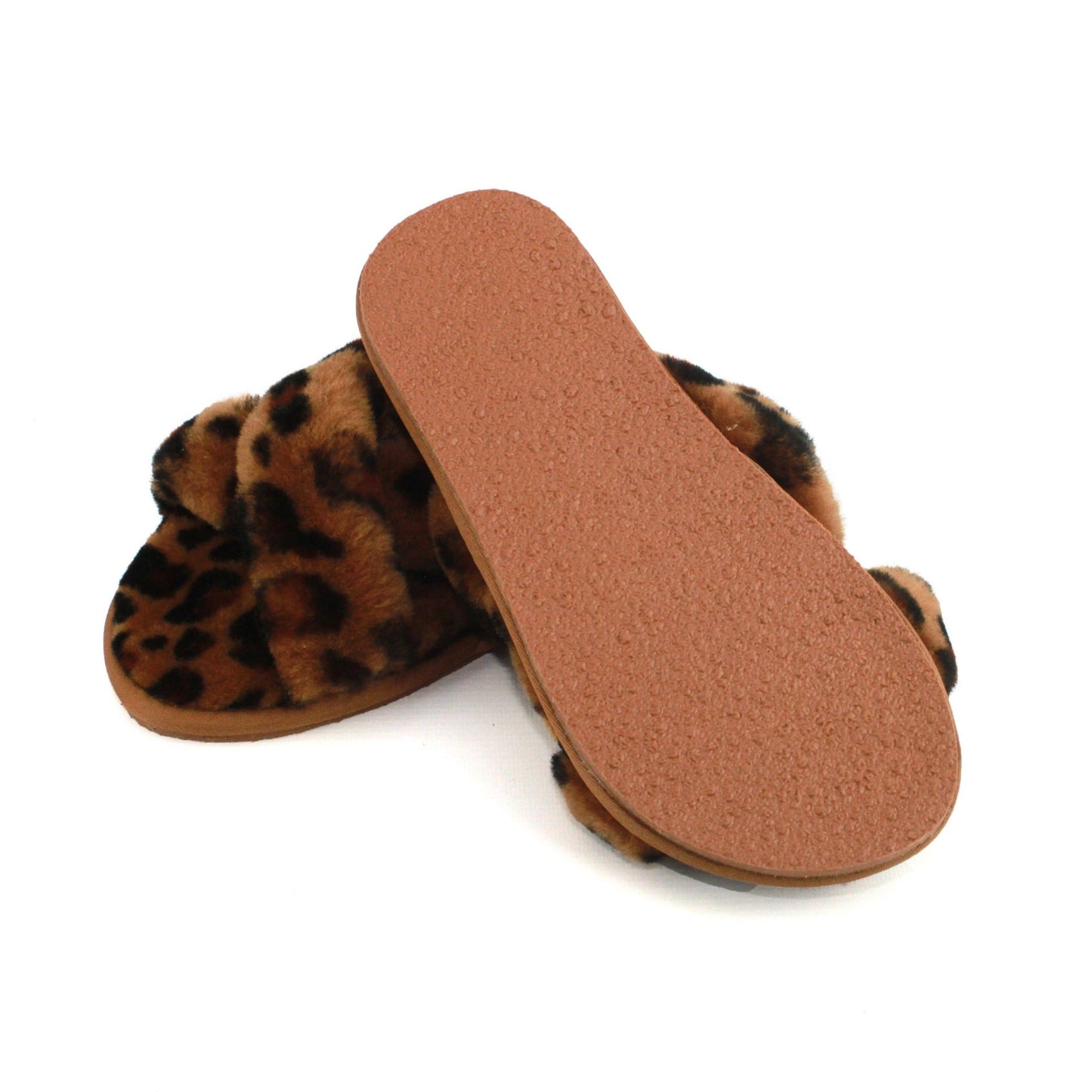 Leopard Ladies Sheepskin Slipper