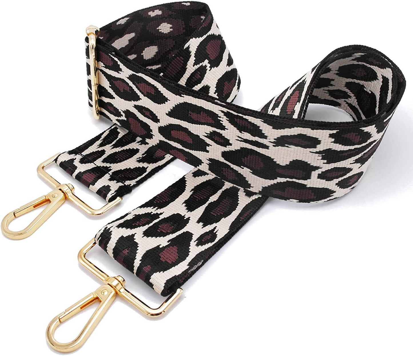 Leopard Bag Strap Black/Brown/Ivory