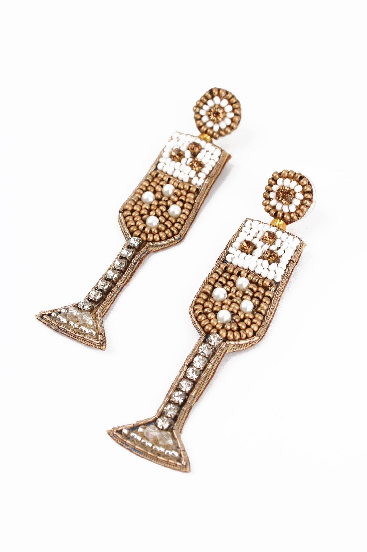 GOLD CHAMPAGNE DROP EARRINGS