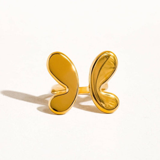 Gold Non-Tarnish Butterfly Ring