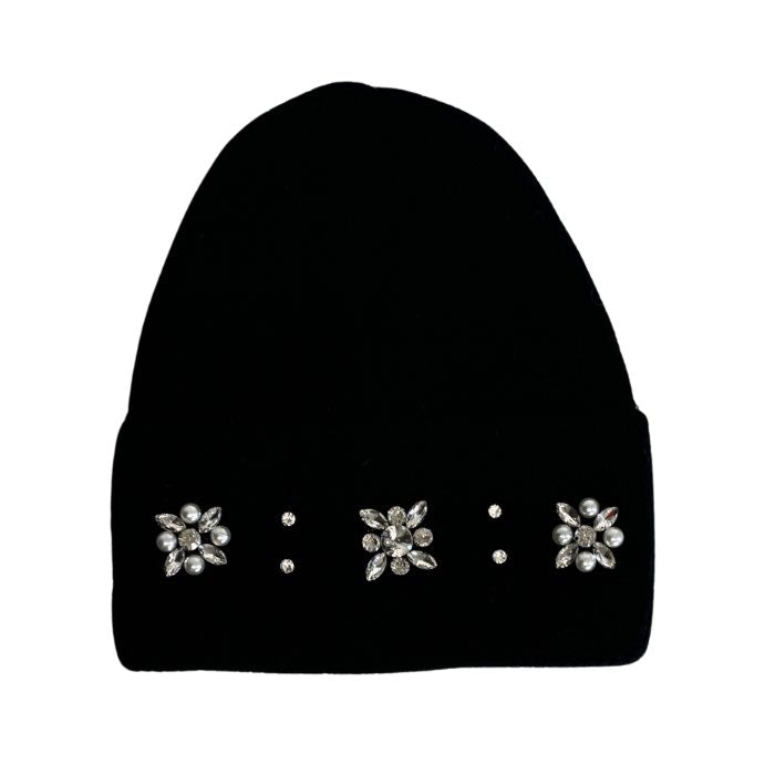 Black Embellished Beanie