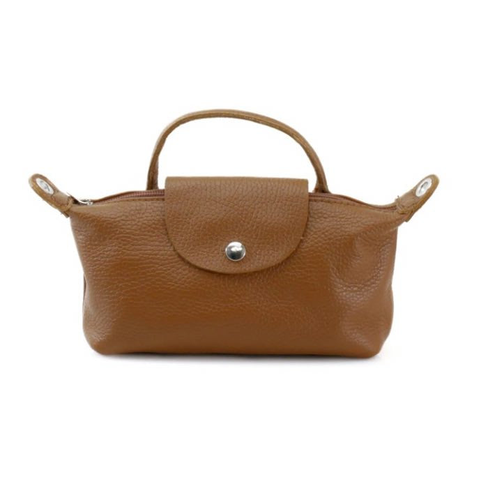 Tan Leather Mini Cross Body Bag