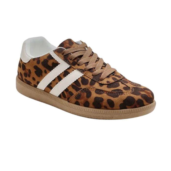 Leopard Suede Effect Trainer