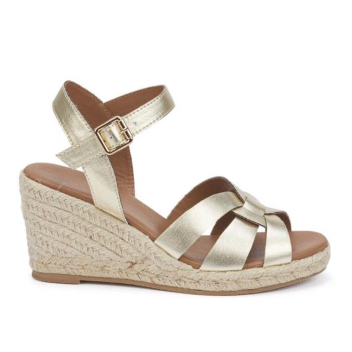 Gold Wedge Sandal