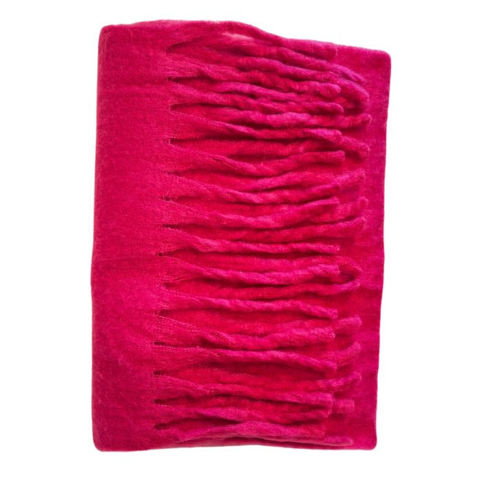 Hot Pink Heavyweight Blanket Scarf