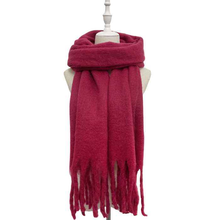 Berry Pink Large Blanket Scarf