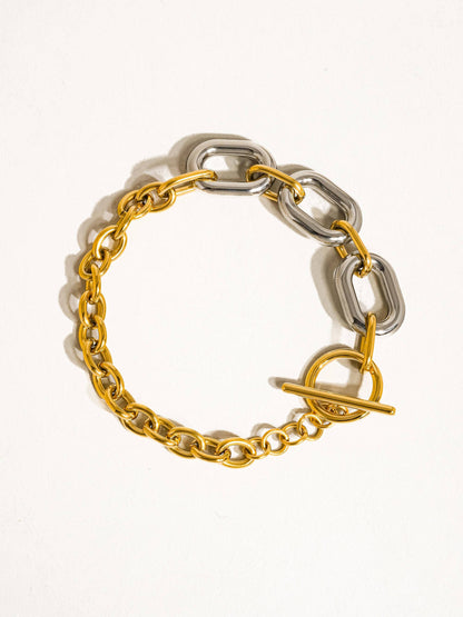 Multi Chain Bracelet 18K Gold Non-Tarnish Multi Chain Bracelet