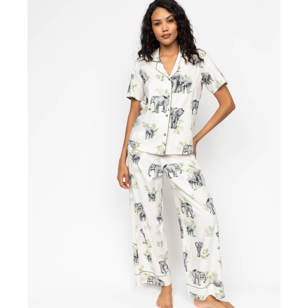 Eloise Cream Elephant Pyjama Set