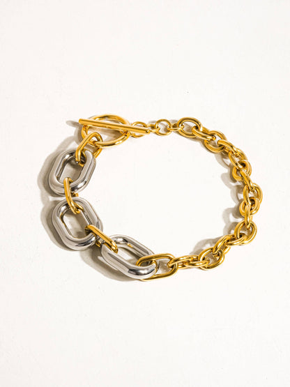 Multi Chain Bracelet 18K Gold Non-Tarnish Multi Chain Bracelet